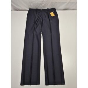 Galante Uomo Suit Pants Mens 36x36 Navy 100% Wool Dress Italy Unhemmed NWT